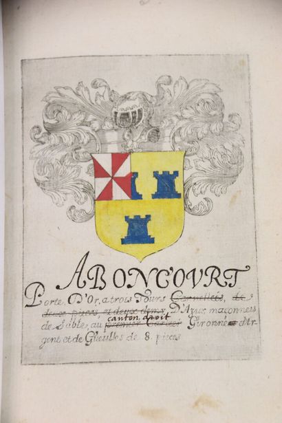 [MANUSCRIT] - CALLOT HÉRAUT D'ARMES DES DUECHEZ...