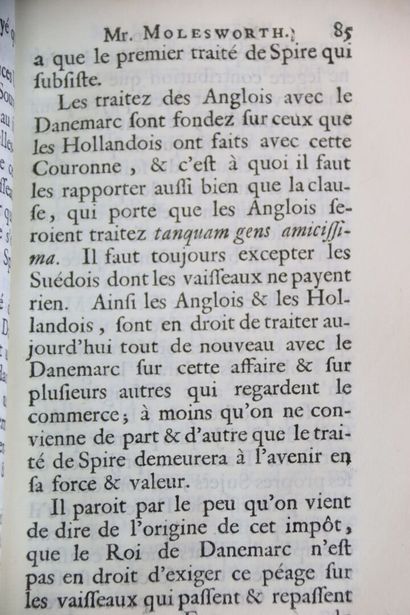 MOLESWORTH - Mémoires de M. Molesworth, envoyé...