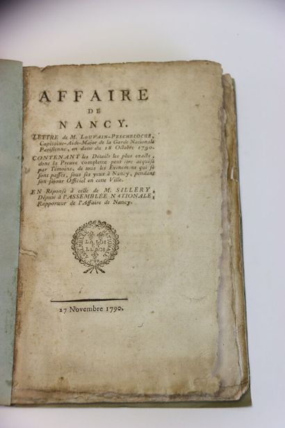 LOUVAIN-PESCHELOCHE - Affaire de Nancy. Lettre...