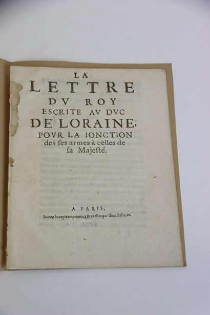 LOUIS XIV - Lettre du roy escrite au duc...
