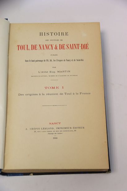 MARTIN (abbé Eug.) - Histoire des Diocèses...
