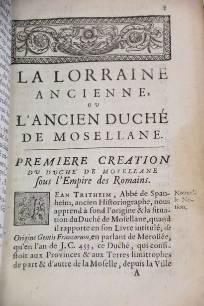 MUSSEY (Jean de) - La Lorraine ancienne et...