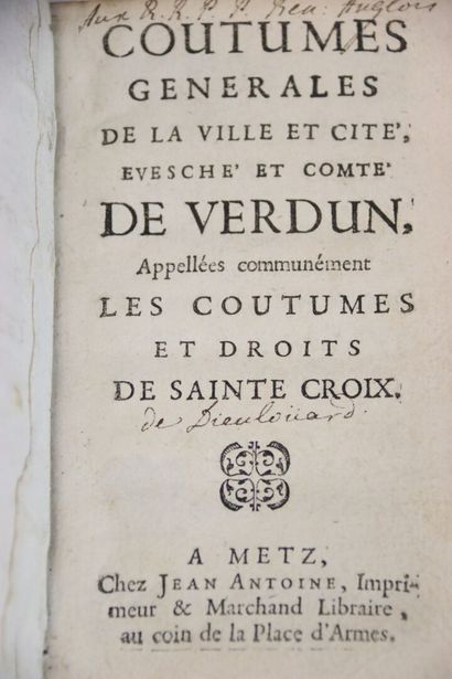 [MEUSE] - Coutumes générales de la ville...