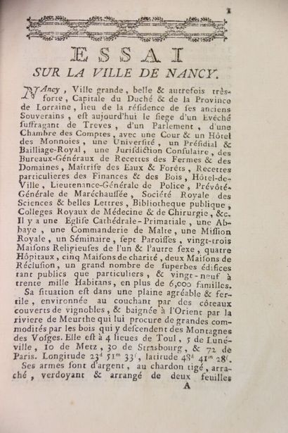 [LYONNOIS (L'abbé)] - Essais sur la ville...