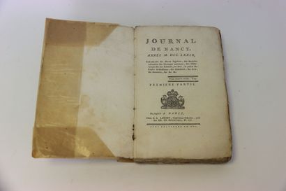 [NANCY] - Journal de Nancy, year M. CC. LXXIX....
