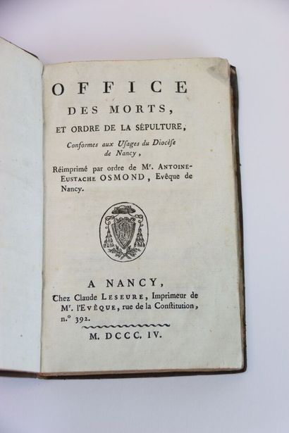 OSMOND (Antoine-Eustache) - Office des morts...