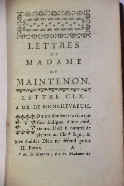 MAINTENON (Madame de) - Lettres de madame...