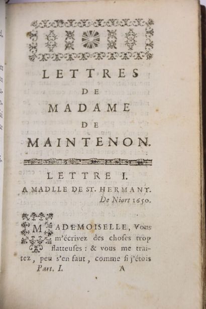 MAINTENON (Madame de) - Lettres de madame...