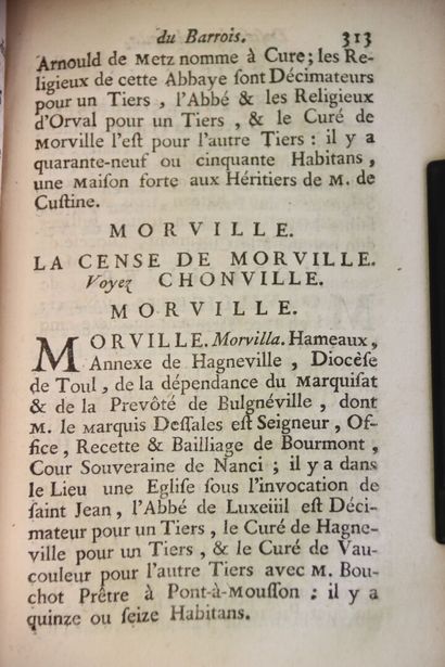 [MEUSE] - [MAILLET (M. de)] - Mémoires alphabétiques...