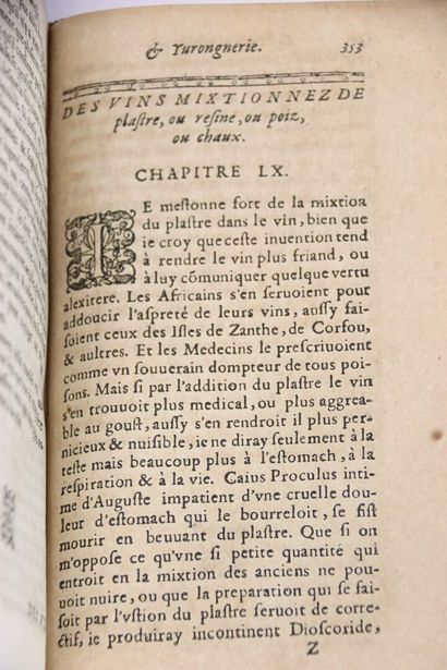 MOUSIN (I.) - Discours de l'yvresse, et yvrongnerie....