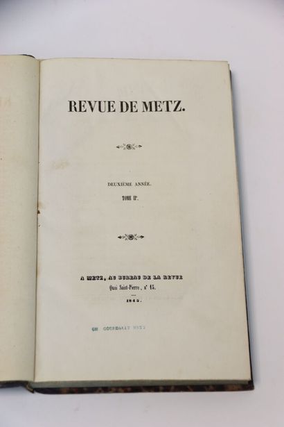 [METZ] - Revue de Metz. First year. Première...