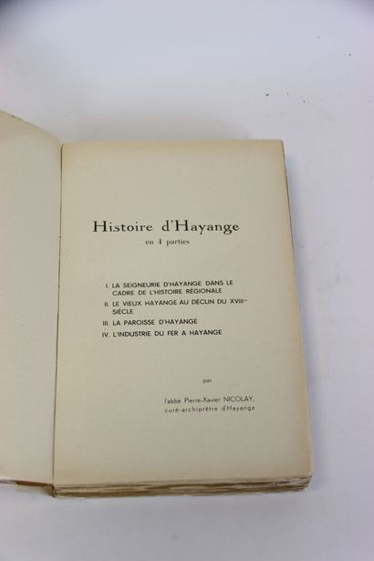 NICOLAY (Pierre-Xavier) - Histoire d'Hayange....