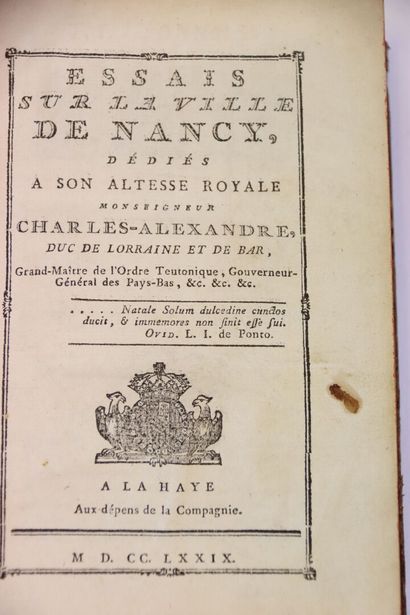 [LYONNOIS (L'abbé)] - Essais sur la ville...