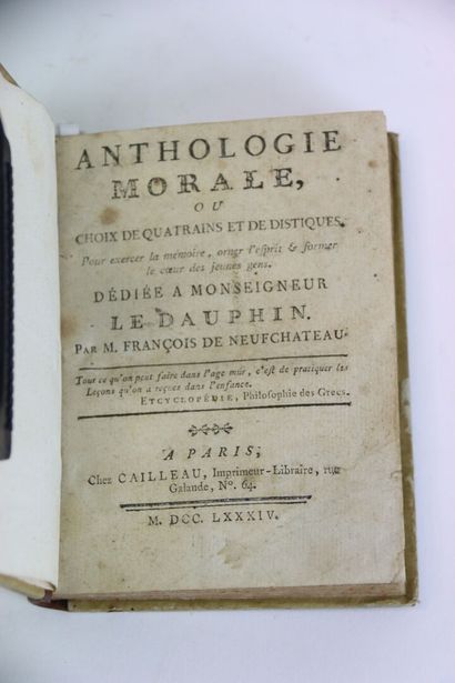 NEUFCHÂTEAU (François de) - Anthologie morales...