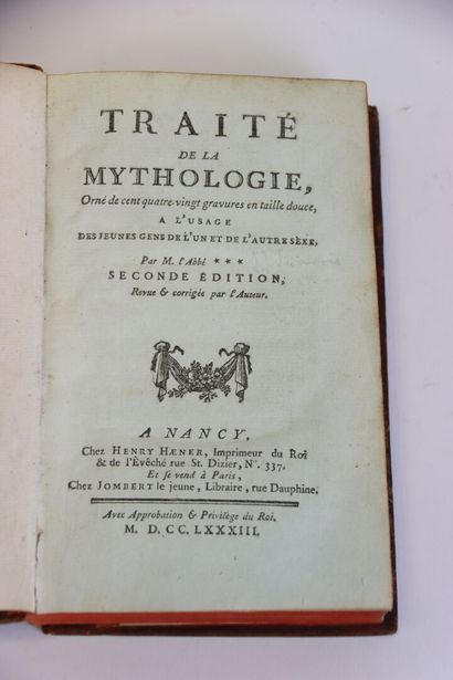 [LYONNOIS (L'abbé)] - Traité de la mythologie...