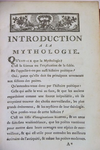 [LYONNOIS (L'abbé)] - Traité de la mythologie...