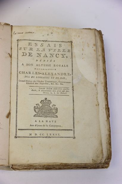 [NANCY] - [LYONNOIS (L'abbé)] - Essais sur...