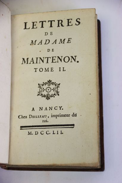 MAINTENON (Madame de) - Lettres de madame...