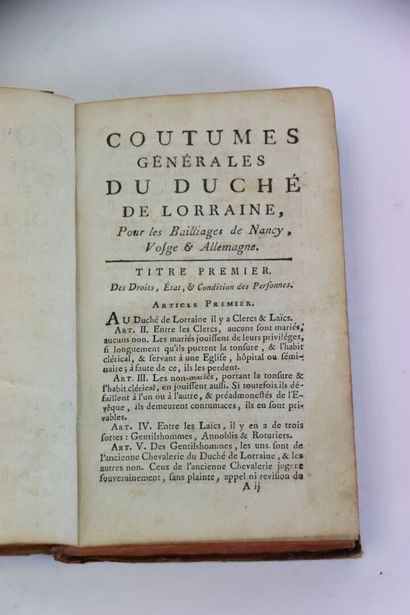[NANCY] - Coutumes générales du duché de...
