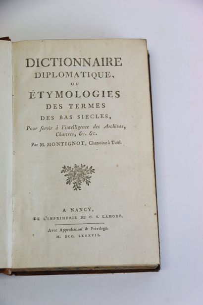 MONTIGNOT (M.) - Dictionnaire diplomatique,...