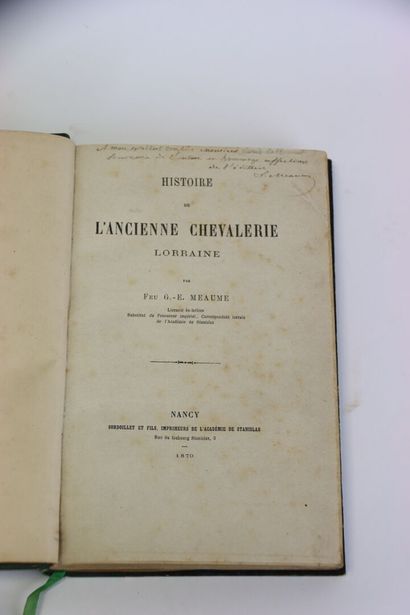 MEAUME (Edouard) - History of ancient Lorraine...