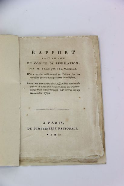 [NEUFCHÂTEAU (François de)] - Rapport fait...