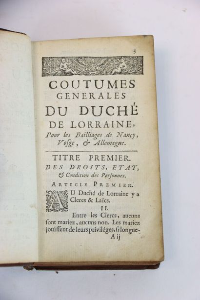 [NANCY] - Coutumes générales du duché de...