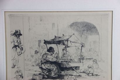 Auguste BROUET (1872-1941), Le réparateur...