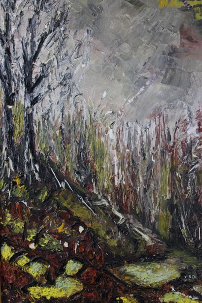 École Française du XXe. Composition. Gouache...