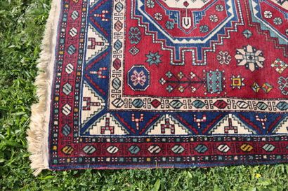 TAPIS. Kazak Russie vers 1970 Velours de...