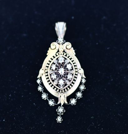 Broche en or 18 k (750/1000, poinçon tête...