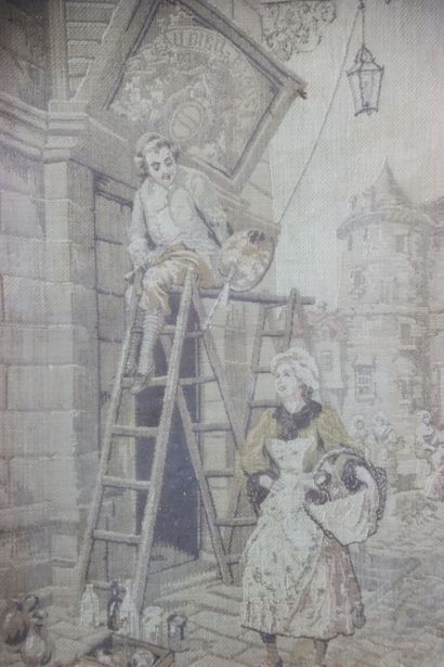 École du XIXème (d'après). Le peintre d'enseigne....