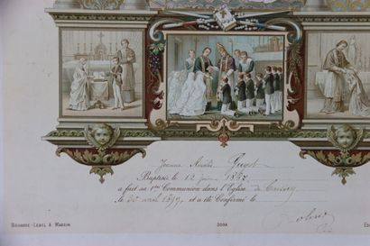 BOUASSE-LEBEL & Massin. Certificat de communion...