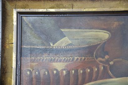 F. LEGRAND (XXe). Nature morte aux huitres....
