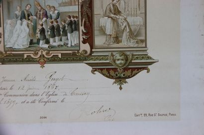 BOUASSE-LEBEL & Massin. Certificat de communion...