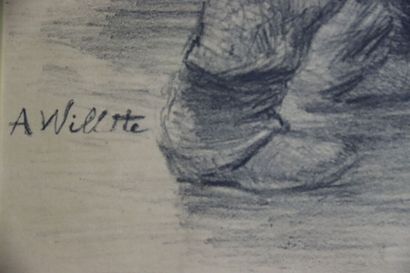 WILLETTE (1857-1926). Lot de deux gravures....