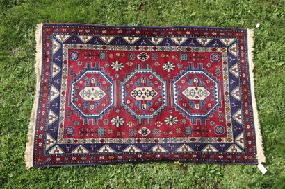 TAPIS. Kazak Russie vers 1970 Velours de...