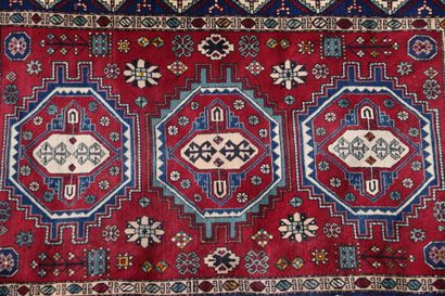 TAPIS. Kazak Russie vers 1970 Velours de...