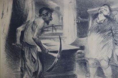 WILLETTE (1857-1926). Lot de deux gravures....