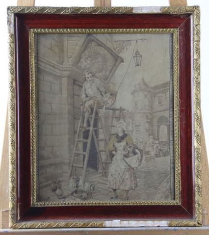 École du XIXème (d'après). Le peintre d'enseigne....