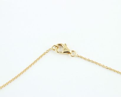 Collier en or jaune maille forçat ronde 18K...
