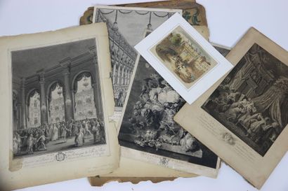 Réunion de gravures diverses.