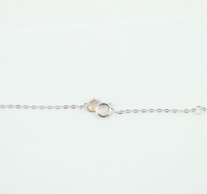 Collier en or gris 18K (750/1000) orné d'une...