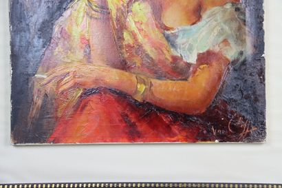 VAN CLEFF Robert (1914-2006). Jeune Espagnole...