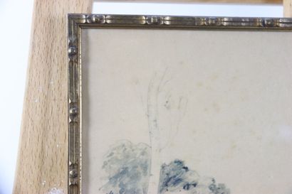 L. KAHN (XXeme). Paysages. Deux dessins au...