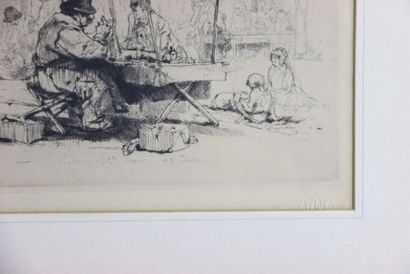 Auguste BROUET (1872-1941), Le réparateur...