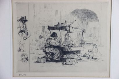 Auguste BROUET (1872-1941), Le réparateur...