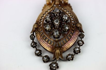 Broche en or 18 k (750/1000, poinçon tête...