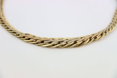 1 3-gold necklace, 47 cm (damaged). Gross...