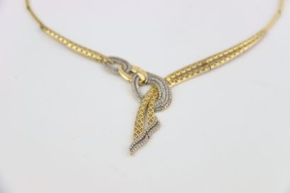 1 broken gold necklace with stones. Gross...